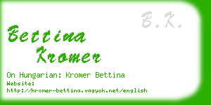 bettina kromer business card